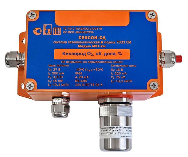 Сенсон-СД-7033-СМ-Н2-2-ЭХ стационарная одноканальная газоаналитическая система на водород (H2) в комплекте с газоанализатором Сенсон-СМ-9001-Н2-2-ЭХ (электрохимический), диапазон измерения 0,1 - 4 % об. фото 1