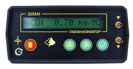 ЭЛАН газоанализатор двухкомпонентный портативный на оксид азота NO и оксид углерода CO (500 мг/м3) повышенной точности для воздуха рабочей зоны и воздуха жилой зоны (атмосферного воздуха) фото 2