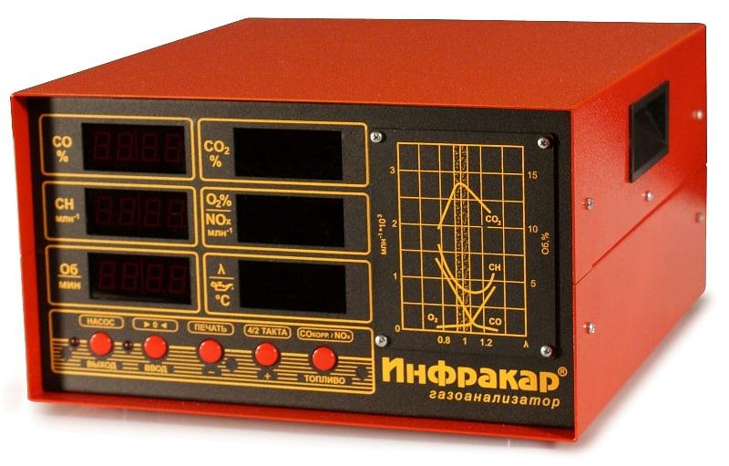 ИНФРАКАР А-02 газоанализатор для измерения выхлопа двигателя для маломерных судов, 2-ух компонентный (CO, CH), класс точности II, тахометр, RS-232, автослив конденсата, принтер фото 1