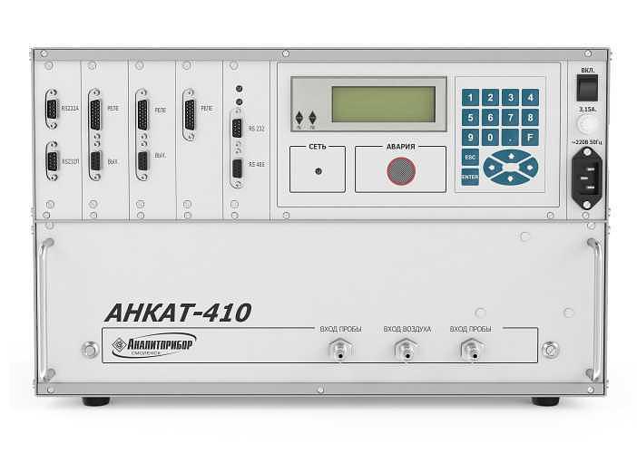 АНКАТ-410-01 газоанализатор промышленных выбросов 2 канала ЭХЯ, циклический режим работы фото 1