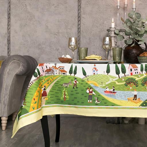 Набор столовый "Этель" Тоскана, скатерть 220х145 см +/-3см, салф. 40х40 см-12шт, 100% хл фото 1