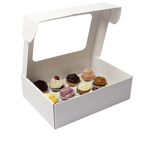 Коробка 12 капкейков мгк с окном фото 1