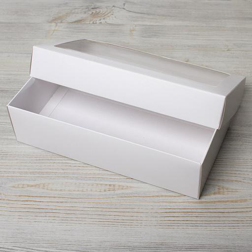 Коробка с окном для макарон 12 шт белая фото 1