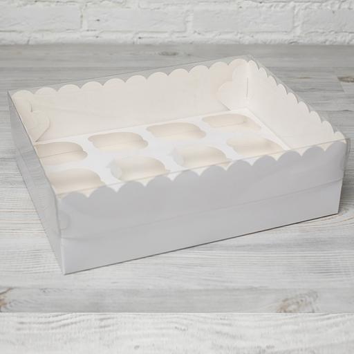 Коробка 12 капкейков Пэт белая фото 1