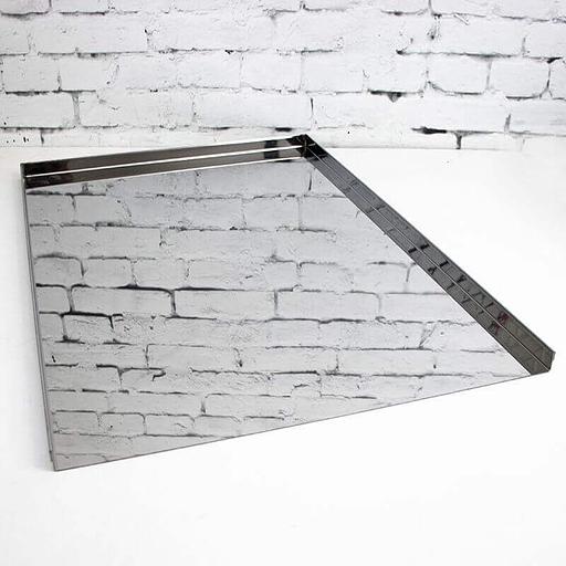 Противень 3 борта 500х750 высота 20мм нержавеющая сталь фото 2