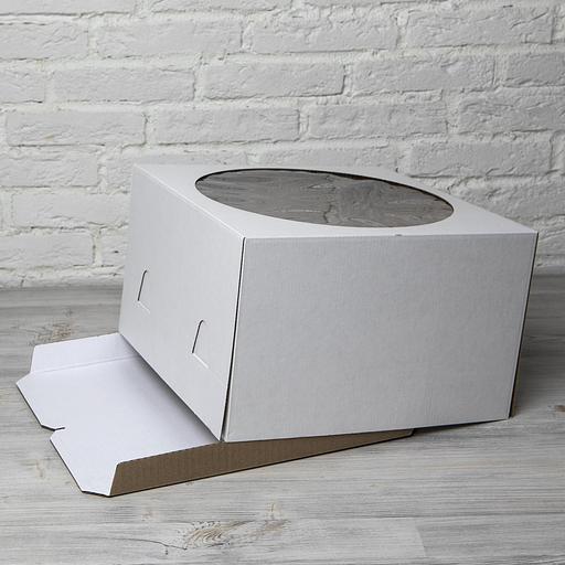 Упаковка с окном гофрокартон белая 30x30х19 см фото 2