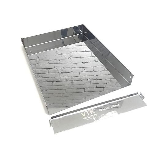 Противень 400х300 мм высота 50 мм съемный борт нержавеющая сталь фото 2