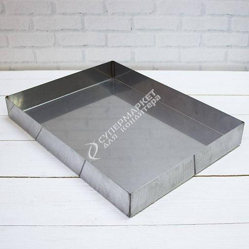 Противень 300х400 мм высота 50 мм 4 борта нержавеющая сталь фото 1