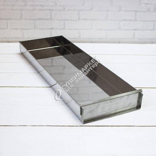 Противень 600х200 мм высота 50 мм съемный борт нержавеющая сталь фото 2