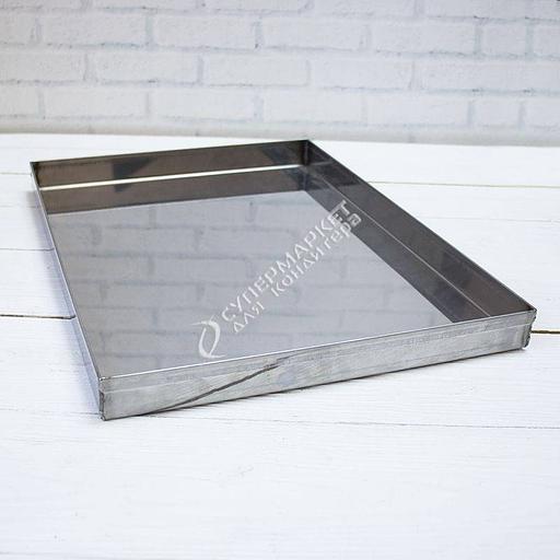 Противень 300х400 мм высота 30 мм 4 борта нержавеющая сталь фото 1