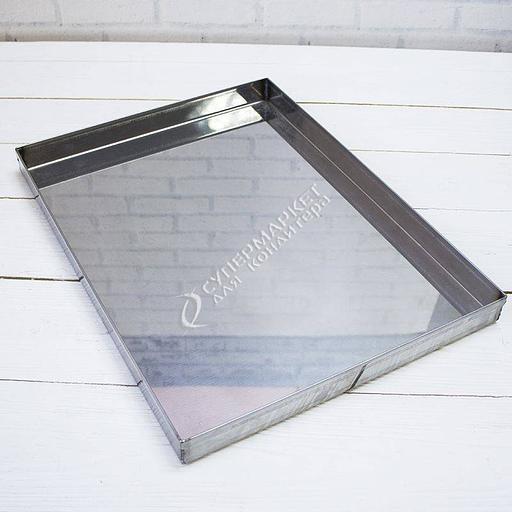 Противень 300х400 мм высота 30 мм 4 борта нержавеющая сталь фото 2