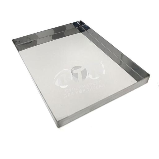 Противень 780х580 мм высота 20 мм 4 борта нержавеющая сталь фото 1