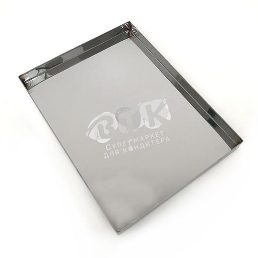 Противень 1000х800 мм высота 20 мм толщина 1 мм 4 борта нержавеющая сталь фото 2