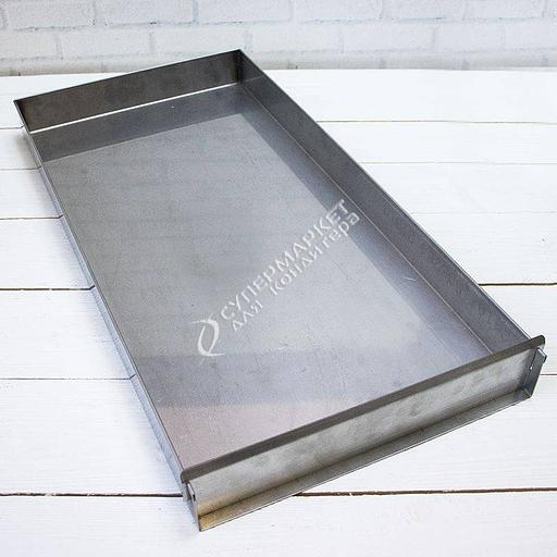 Противень 400х200 мм высота 50 мм толщина 1 мм съемный борт нержавеющая сталь фото 2