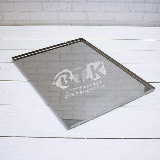 Противень 650х530 мм высота 20 мм толщина 1,5 мм 4 борта алюминий фото 1