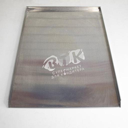 Противень 660х600 мм высота 20 мм толщина 1,5 мм 3 борта алюминий фото 1