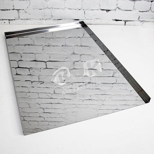 Противень 900х800 мм высота 20 мм толщина 0,8 мм 3 борта нержавеющая сталь фото 1