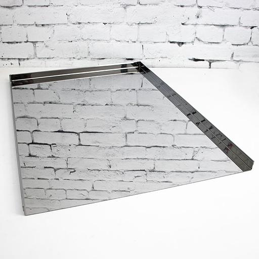 Противень 1000х600 мм высота 20 мм толщина 0,8 мм 3 борта нержавеющая сталь фото 2