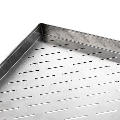 Противень перфорированный 400х300 мм высота 30 мм толщина 1 мм 4 борта нержавеющая сталь фото 3