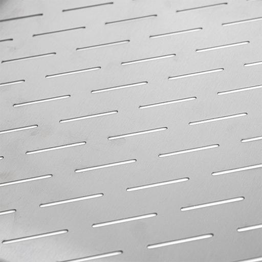 Противень перфорированный 400х300 мм высота 50 мм толщина 1 мм 4 борта нержавеющая сталь фото 2