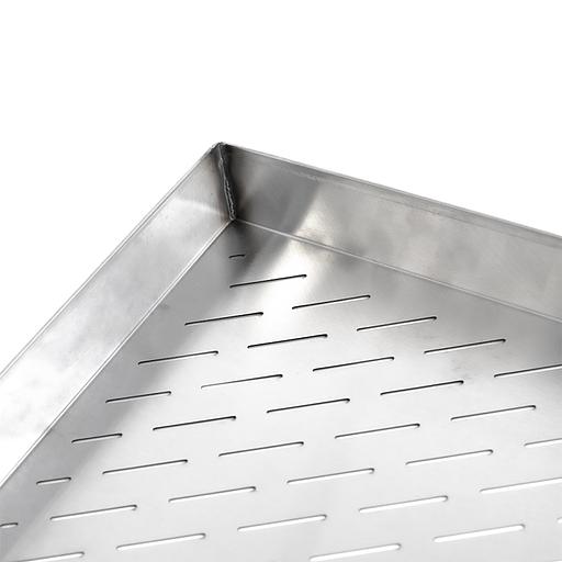 Противень перфорированный 400х300 мм высота 50 мм толщина 1 мм 4 борта нержавеющая сталь фото 3