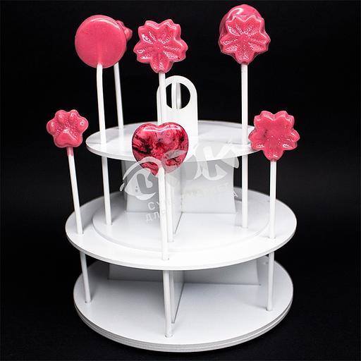 Подставка для кейкпопсов 2 яруса белая 12 шт фото 1