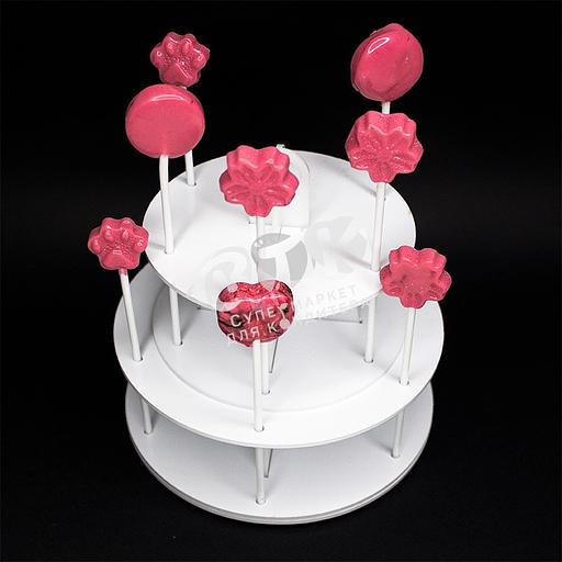 Подставка для кейкпопсов 2 яруса белая 12 шт фото 2