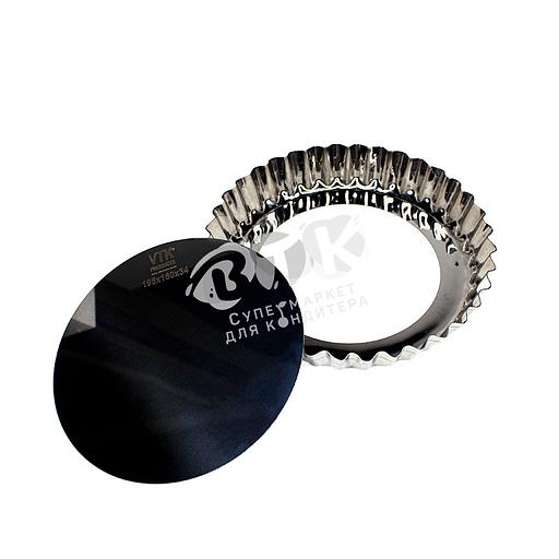 Форма для пирога со съемным дном 195х34 мм нержавеющая сталь фото 3