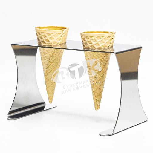 Подставка для рожков 2 ячейки нержавеющая сталь фото 1