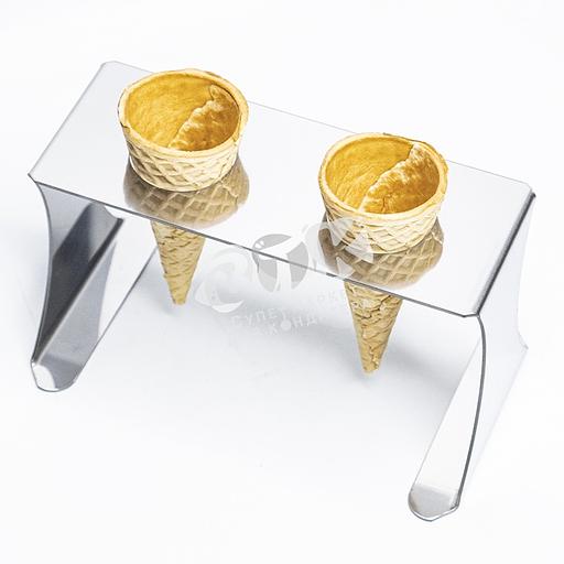 Подставка для рожков 2 ячейки нержавеющая сталь фото 5