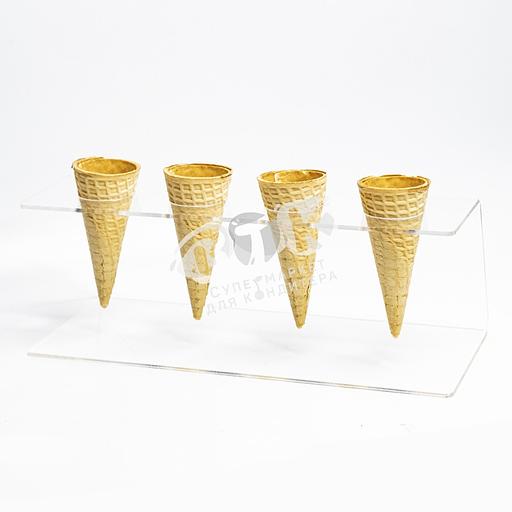 Подставка для рожков 4 ячейки оргстекло фото 3