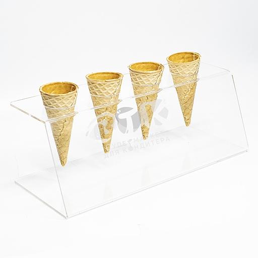 Подставка для рожков 4 ячейки оргстекло фото 5