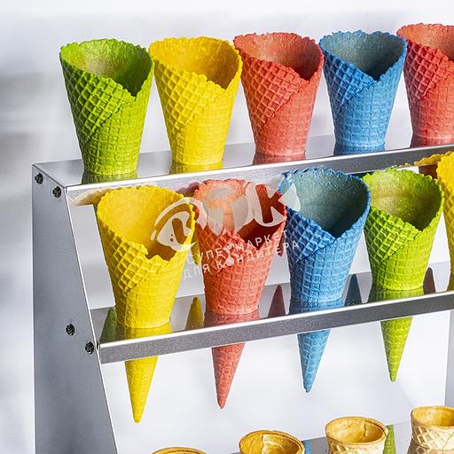 Подставка для рожков трехъярусная 15 ячеек 40 мм фото 3