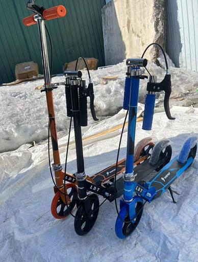 Городской самокат со складной ручкой фото 2
