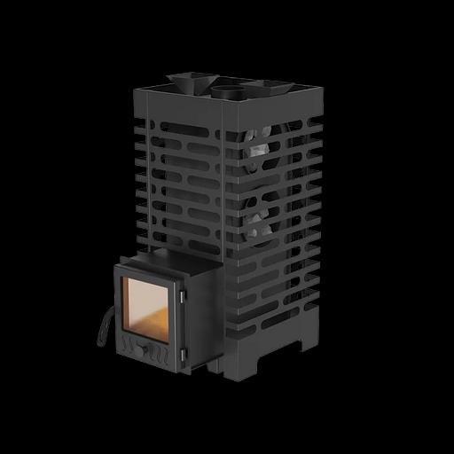 Печь-камин Aston «20 Inox actoh» со стеклянной дверцей фото 1