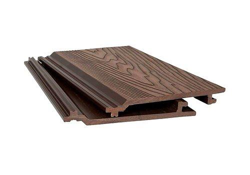 Фасадная доска из ДПК GreenDeck 3D Bark, Italian Nut (Орех итальянский), глубокое тиснение фото 1