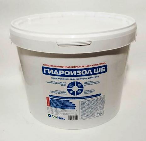 Штукатурная смесь ГИДРОИЗОЛ [ШБ] 15 кг.ведро фото 1