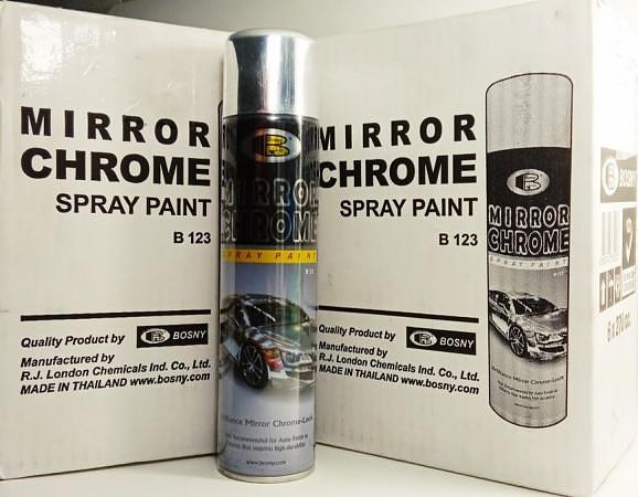 Краска BOSNY хром зеркальный 425 мл., 225 гр, аэрозольная фото 2