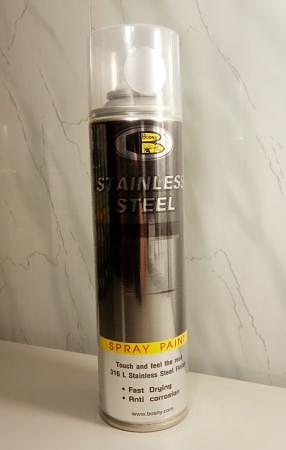 Краска нержавеющая сталь 380 мл, 230 гр. (Stainless Steel) фото 2