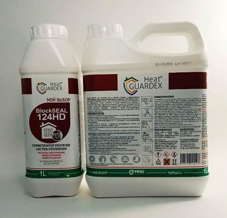 Герметик жидкий для системы отопления HEATGUARDEX BLOCKSEAL 124 HD для твердо/жидкотопливных и электрических котлов 1 л. фото 3