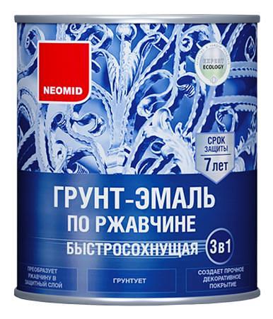 Эмаль по ржавчине Neomid 3 в 1 ( 8 цветов, защитная 2,7 кг) фото 1