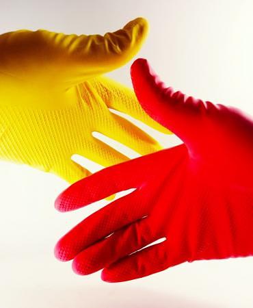 Перчатки латексные суперпрочные Malibri (XL, L, M, S) для уборки помещений. фото 1