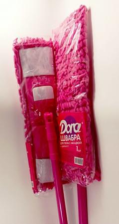 Швабра "Dora" для мытья пола с насадкой шенилл фото 1