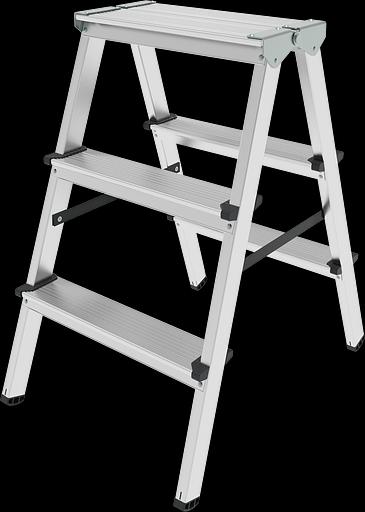 Стремянка алюминиевая двухсторонняя NV 1120 3×3 ступени ОПТ фото 1