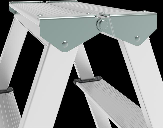 Стремянка алюминиевая двухсторонняя NV 1120 3×3 ступени ОПТ фото 4