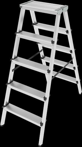 Стремянка алюминиевая двухсторонняя NV 1120 5×5 ступеней ОПТ фото 1