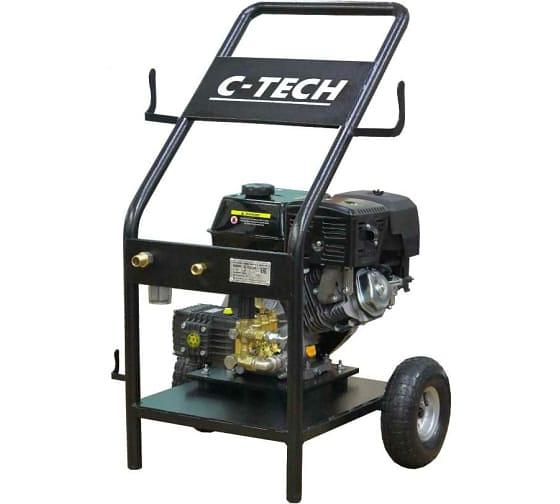 Профессиональная мобильная бензиновая мойка высокого давления C-TECH 250 бар, до 900 л/ч, 13 лс фото 2