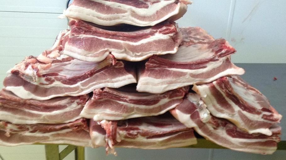 Грудинка свиная без кости, на шкуре, ИВР, замороженная фото 1