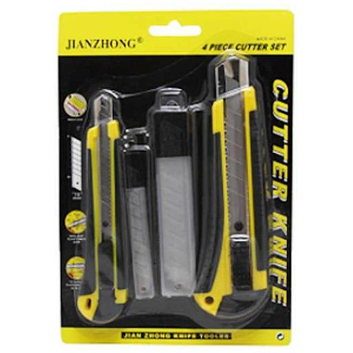 Набор Технических Ножей 9 Мм И 18 Мм, Металлическая Направляющая, Двухкомпонентный Корпус JIANZHONG фото 2
