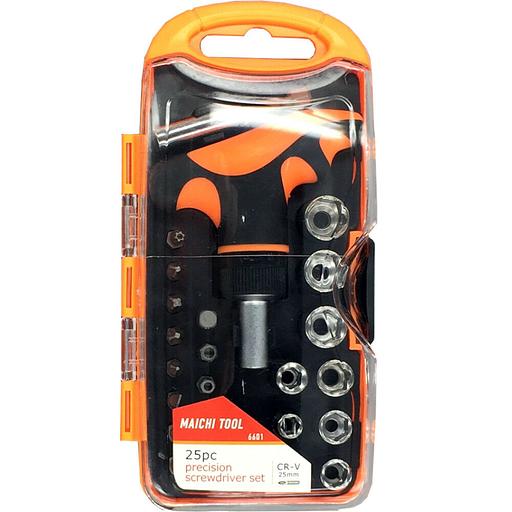 Набор Бит И Торцевых Головок С Отверткой-Трещоткой (25 Предметов) Maichi Tool 6601 фото 3
